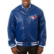 Toronto Blue Jays Varsity Royal Blue Leather Jacket